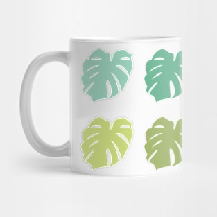 Monstera Leaves Bundle - tropical greens Mug